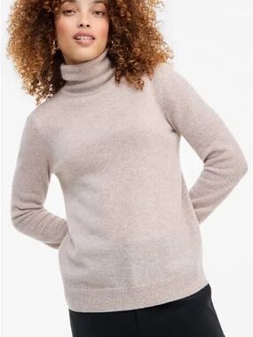 Charter Club turtleneck sweater 100% cashmere in taupe size PL